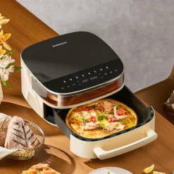 Large Capacity Multifunctional Air Fryer with Metal Cavity and Non-Stick Coating for Home Use