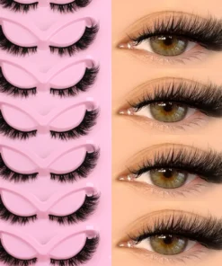 Veltrinay Cat Eye Lashes Natural Fake Lashes Winged End Eye Elongated Eyelashes Faux Mink Eyelashes False Lashes Makeup