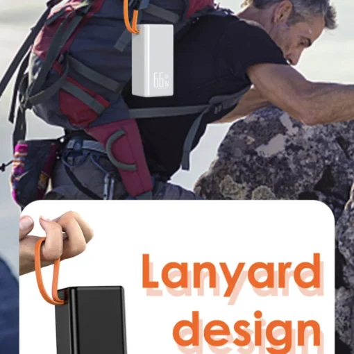 High-Capacity Power Bank with 66W Fast Charger, 200,000mAh, Waterproof for Mobile Phones and Laptops - Image 6