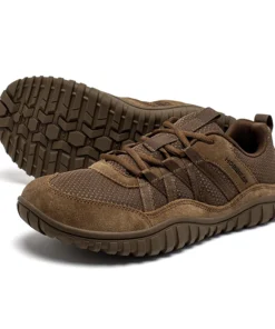 HOBIBEAR Wide Toe Walking Shoes Men Women Non Slip Outdoor Sneakers Lace Up Mesh Breathable Running Shoes