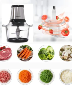 Alternative view of 800W 3L Stainless Steel Electric Meat Grinder and Food Processor