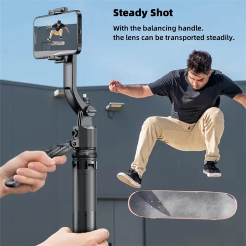 Alternative view of 5 in 1 Selfie Stick Gimbal Stabilizer For Smartphone With Bluetooth Remote Intelligent AI Follow-Up Anti Shake Pan Tilt Tripod
