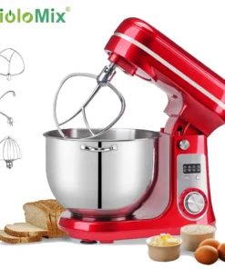 BioloMix 6L Stand Mixer with Quiet Motor and 6-Speed Settings