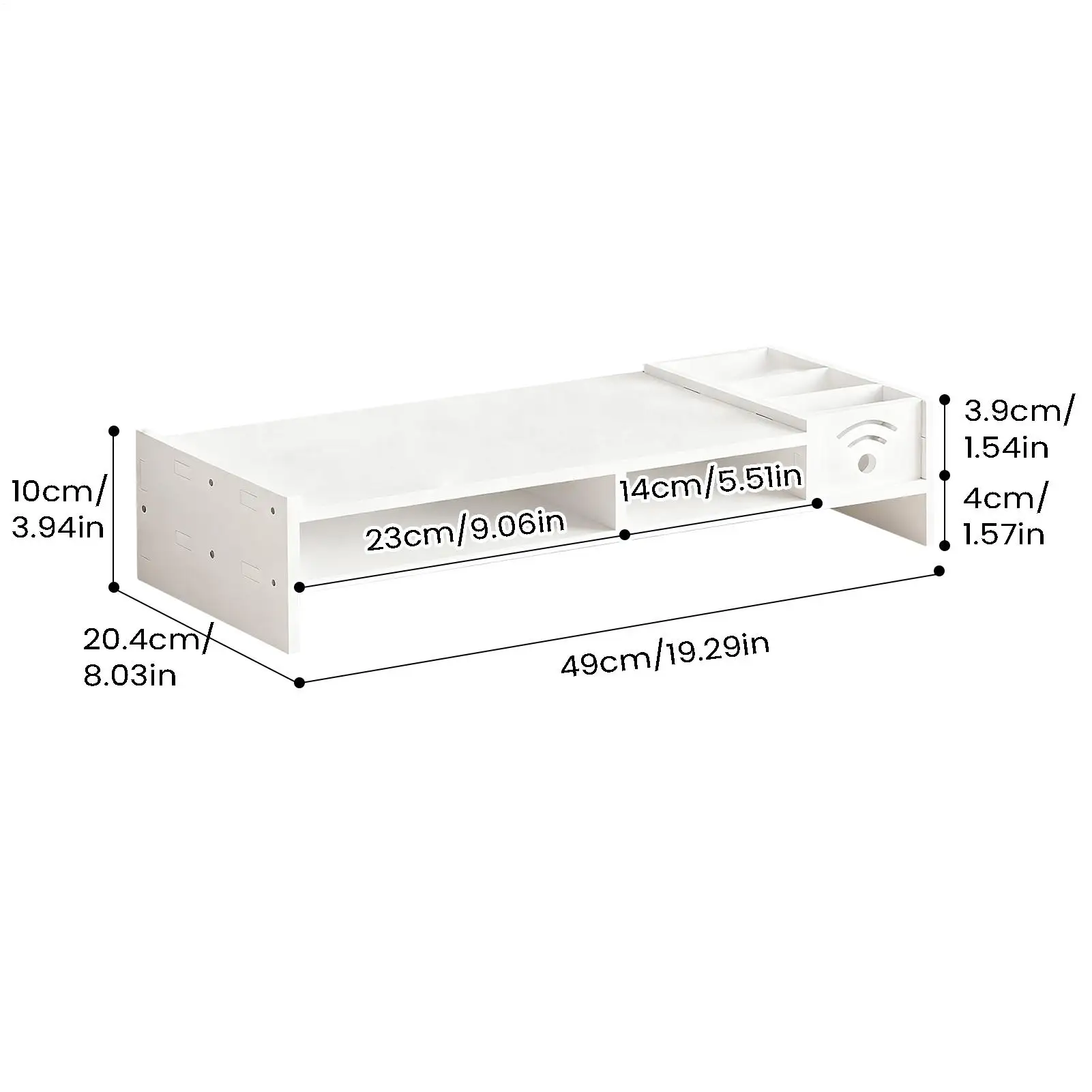 Computer Monitor Stand with 2-Tier Design and 4.3 Inch Height for Home Office Use - Image 6