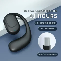 Wireless Air Conduction Earphones with HiFi Sound and Noise Canceling for All Smartphones