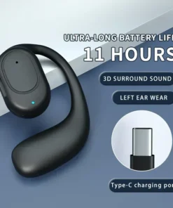 KY2 Single Wireless Earphones Air Conduction OWS Headphone HiFi Ear-Hook Music Sports Noise Cancel Headset For All Smartphones