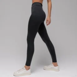 Alternative view of Black High Waist Scrunch Butt Yoga Leggings for Women – Plus Size Thick Workout Tights