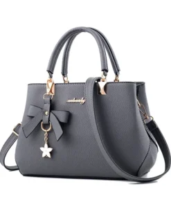 Women Messenger Bags With Flower Pendant Office Ladies Fashion Totes Pure Handbag For Female New Crossbody Shoulder Bags