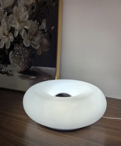 Alternative view of Bauhaus table lamp USB plug bedroom bedside lamp living room dining room decoration donut ambient light（Not glass）