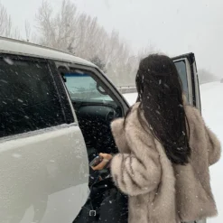 Alternative view of Faux Fox Fur Women's Oversized Coat - Thick, Warm, and Fluffy Jacket