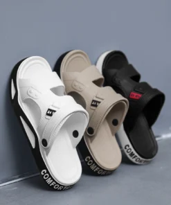 Men's Thick-Soled EVA Flip-Flops - Non-Slip Open-Toe Beach Sandals