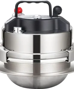 Alternative view of Portable 304 Stainless Steel Pressure Cooker – 0.8-2L for Outdoor Camping and Kitchen Use