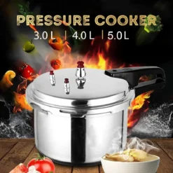 High-Pressure Cooker with Versatile Functions for Gas and Induction Stoves, Great for Soups and Steaming