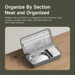 Alternative view of Hagibis Portable Cable Organizer Bag with Multiple Compartments for Travel and Electronics