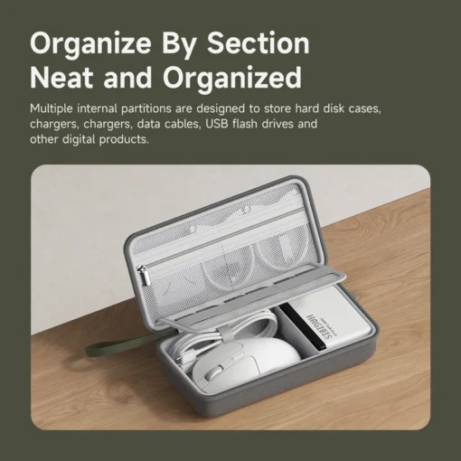 Hagibis Portable Cable Organizer Bag with Multiple Compartments for Travel and Electronics - Image 2