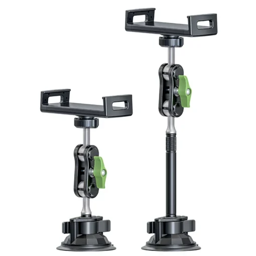 Aluminum Alloy Tablet Stand with 360° Rotation and Suction Cup Mount for 4-12.9 Inch Devices - Image 3