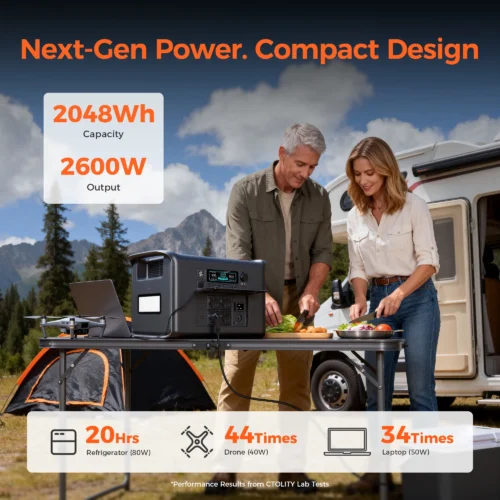 Alternative view of EcoFlow 2000Wh Portable Power Station – Large Capacity Power Bank for Camping and Outdoors
