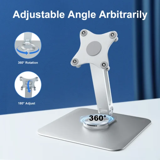 Monitor Stand Support with 360-Degree Rotation, Aluminum Alloy Design, Compatible with VESA 75x75mm and M4 Screws, Max Load 5KG - Image 3