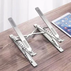 Aluminum Laptop Stand with Adjustable Height and Heat Dissipation for MacBook and Tablet Users