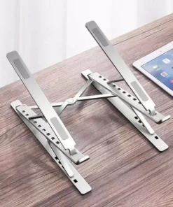 Aluminum Adjustable Laptop Stand - Folding MacBook and Tablet Holder with Heat Dissipation
