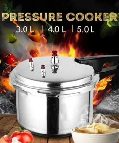 Alternative view of Aluminium Alloy Pressure Cooker - 3/4/5L, Gas Stove Compatible, Energy-Saving, Safe for Outdoor Cooking