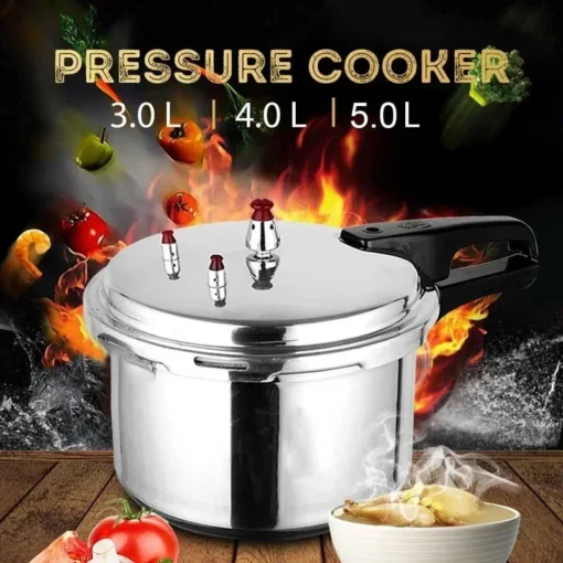 Aluminium Alloy Pressure Cooker - Energy-Saving Design, Gas Stove Compatible for Outdoor Cooking 3/4/5L - Image 2