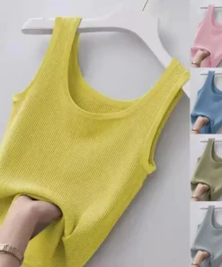 Sexy Sleeveless Camisole T-Shirt Basic Tank Top Girls All-match Streetwear Tees Y2K O-Neck Crop Tops Women New In Clothes Skinny