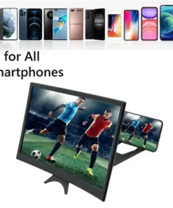 New 3D HD Magnifier 12 Inch Large Screen Amplifier Curved Screen Mobile Phone Screen Magnifier Smartphone Video Amplifier Holder