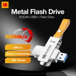 Kodak USB 3.1 Flash Drive with 120MB/s Read Speed and Metal Body for Storage Enthusiasts