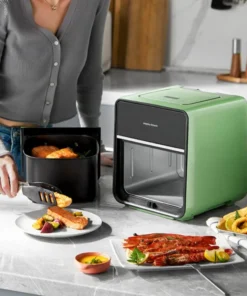 Alternative view of 4L Multifunctional Air Fryer Oven with Steam and Metal Cavity