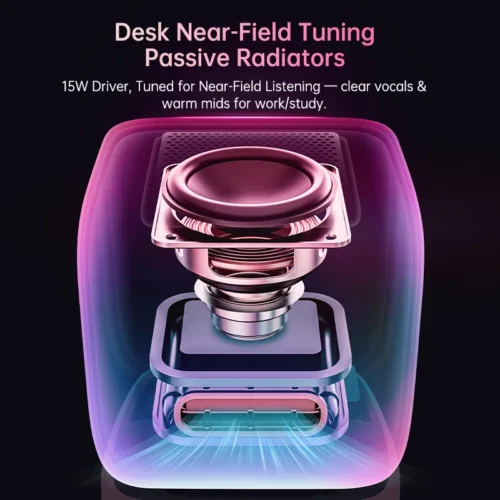 Alternative view of Divoom Ditoo-Pro Portable Bluetooth Speaker with Alarm Clock and LED Display - Retro Pixel Art and DIY Features