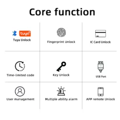 Alternative view of Smart Fingerprint Door Lock - Digital Electronic Lock with Password and IC Card Access for Home Security
