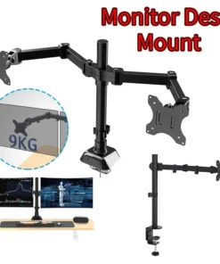 Single/Dual Monitor Stand Holds Up To 19.84 Lbs Desk Mount Stand Adjustable Height and Angle for 17 To 32 Inch Computer Screens