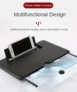 12/10 inch HD Screen Magnifier, Anti Blue Light Eye Protection Mobile Phone Amplifier, Portable Multi-functional Video Enlarger