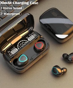 M10 TWS Wireless Earbuds - Waterproof, Bluetooth, 9D Stereo Sound with Charging Case
