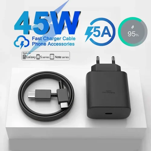 Samsung 45W Super Fast Charger with Type-C to USB-C Cable