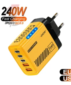 5 Ports Fast Charger Type C Quick Charge 3.0 USB C Wall Charger Adapter For iPhone 17 Pro Samsung Xiaomi mi PD USB Fast Charging