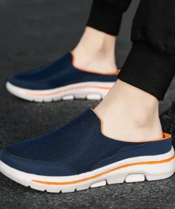 Alternative view of Men's Breathable Indoor Slippers - Thick Bottom Summer Slides