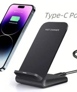 Fast Wireless Charger Stand for Samsung and iPhone - Quick Charging, Compact Design