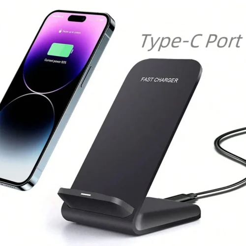 Fast Wireless Charger Stand for Samsung and iPhone - Quick Charging, Compact Design