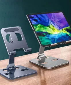 Universal Aluminum Foldable Desk Phone Holder for iPhone and Tablets