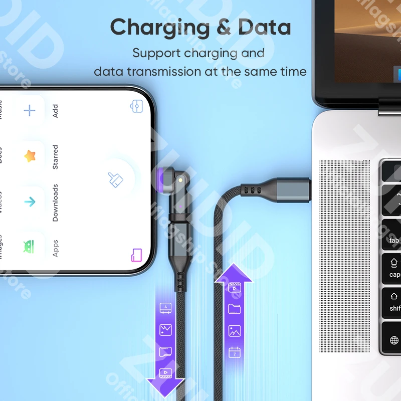 240W USB C to Type C Magnetic Adapter 16Pin 5A Fast Charge Male to Female Data Converter for Samsung iPhone 15 Pro iPad MacBook - Image 3