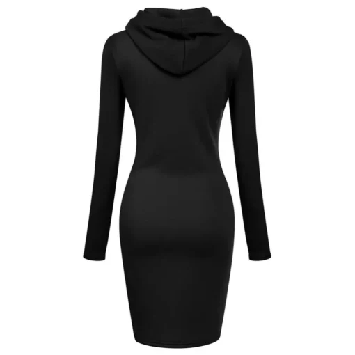 Hooded Dress for Women with Autumn Style and Comfortable Sweatshirt Material - Image 6