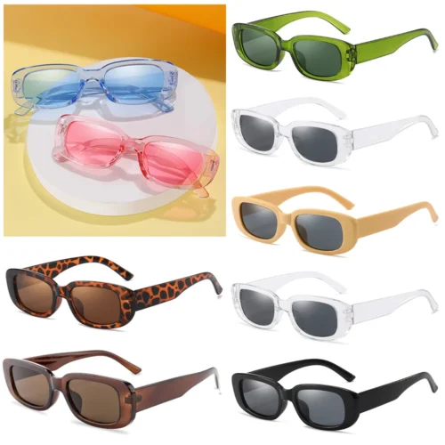 Retro Small Frames Sunglasses European And American Street Photos Fashion Square Sun Glasses UV400 Unisex Lady Shade Glass New