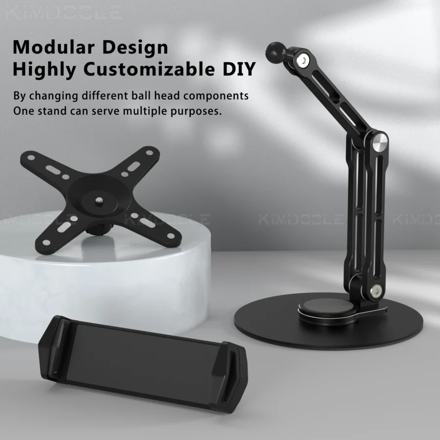 Monitor Foldable Arm Portable Monitor Pad Stand With 360 Rotation Tablet Support Displays Articulated Arm Monitor Accessories - Image 5