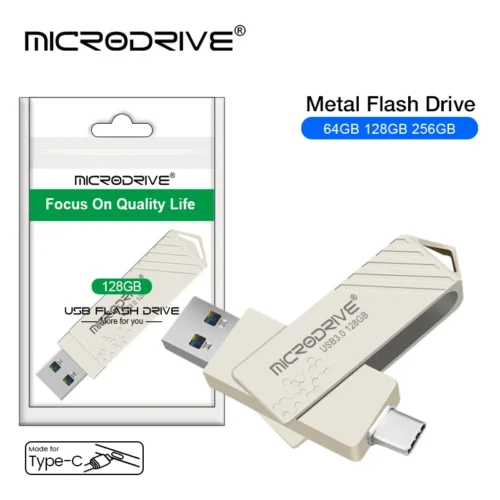 Type-C USB 3.0 High-Speed 2-in-1 Flash Drive - 256GB/128GB/64GB