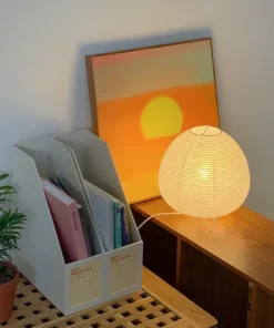 Japanese Lantern Led Table Lamp Living Room Bedroom Bedside Rice Paper Lights Study Homestay Art Creative Decor Table Lights