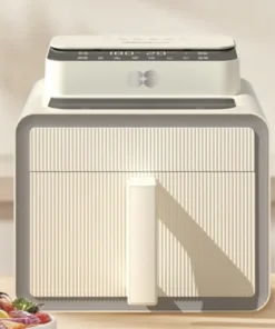 Large Capacity 220V Air Fryer with Automatic Flip and Metal Inner Cavity for Home Use