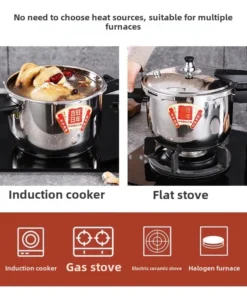 Alternative view of Stainless Steel Pressure Cooker - 16-30cm Induction-Ready Stew Pot