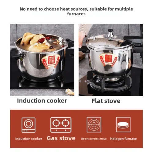 Alternative view of Stainless Steel Pressure Cooker - 16-30cm Induction-Ready Stew Pot
